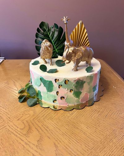 Golden Safari Adventure Celebration Cake