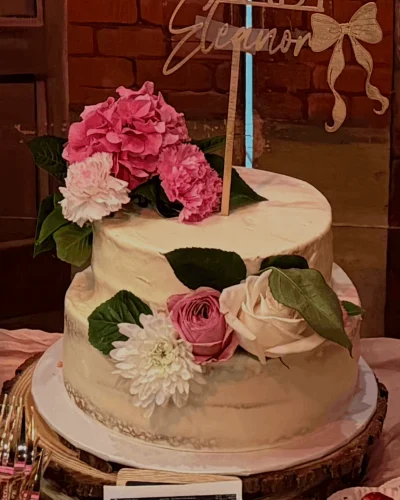 Everly Floral Baby Shower Tiered Cake